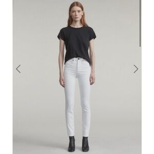 NWT Rag & Bone Cigarette white skinny jeans high rise size 24